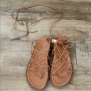 Billini Brown Lace-Up Sandals